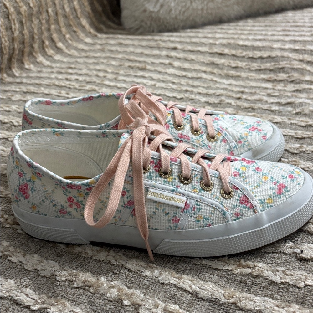 LoveShackFancy x‎ Superga Floral Chunky Sneakers Size 7.5 - Picture 3 of 16